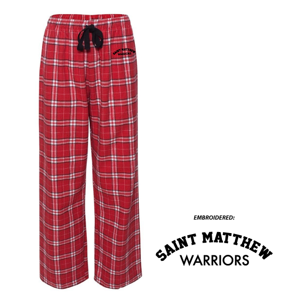 49 Flannel Pants F19(Y) Embroidered - Saint Matthew Warriors