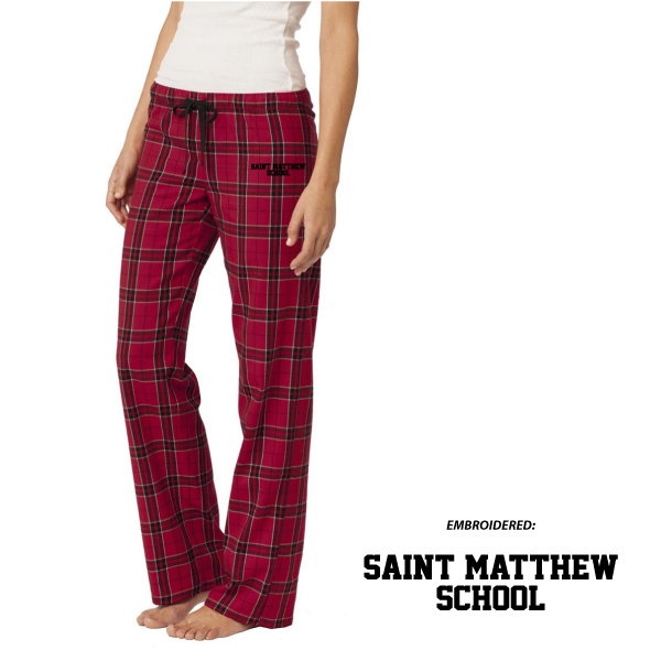 50 Flannel Pants DT2800 Juniors Embroidered - Saint Matthew School