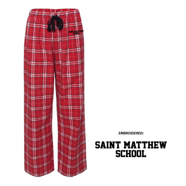 48 Flannel Pants F19(Y) Embroidered - Saint Matthew School