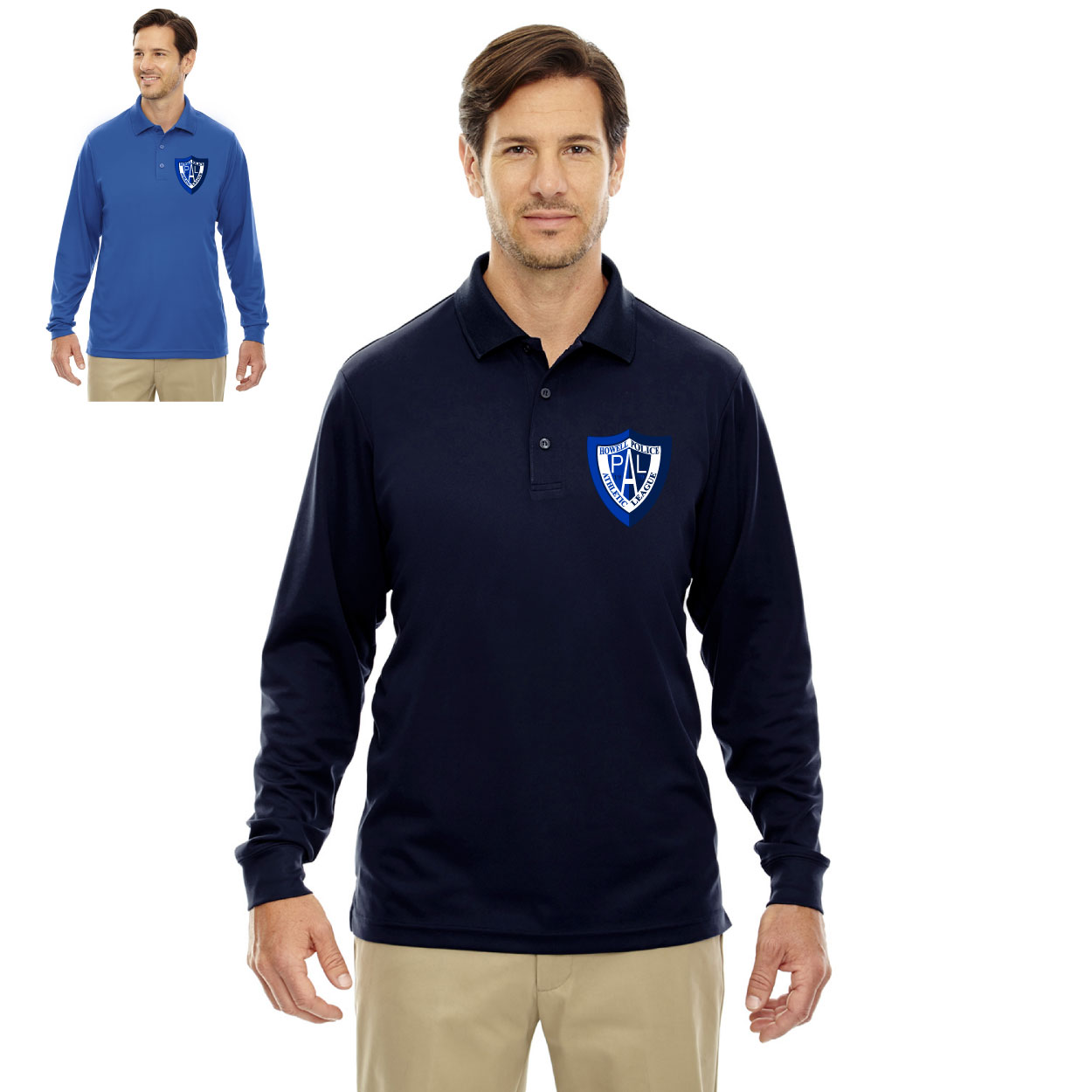 15 Mens Long Sleeve Polo