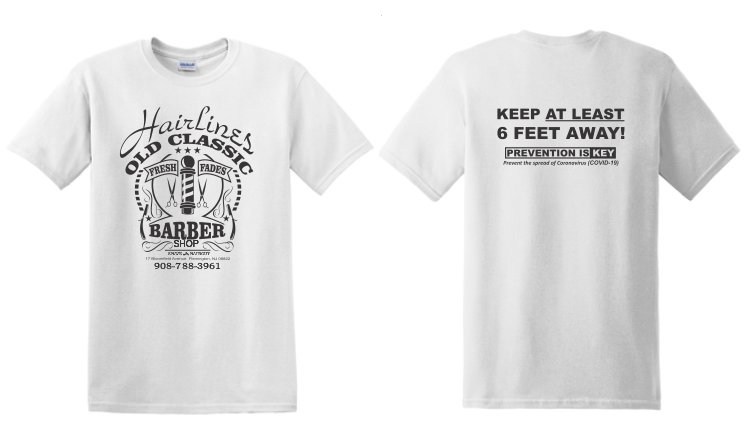 White Tee Front and Back