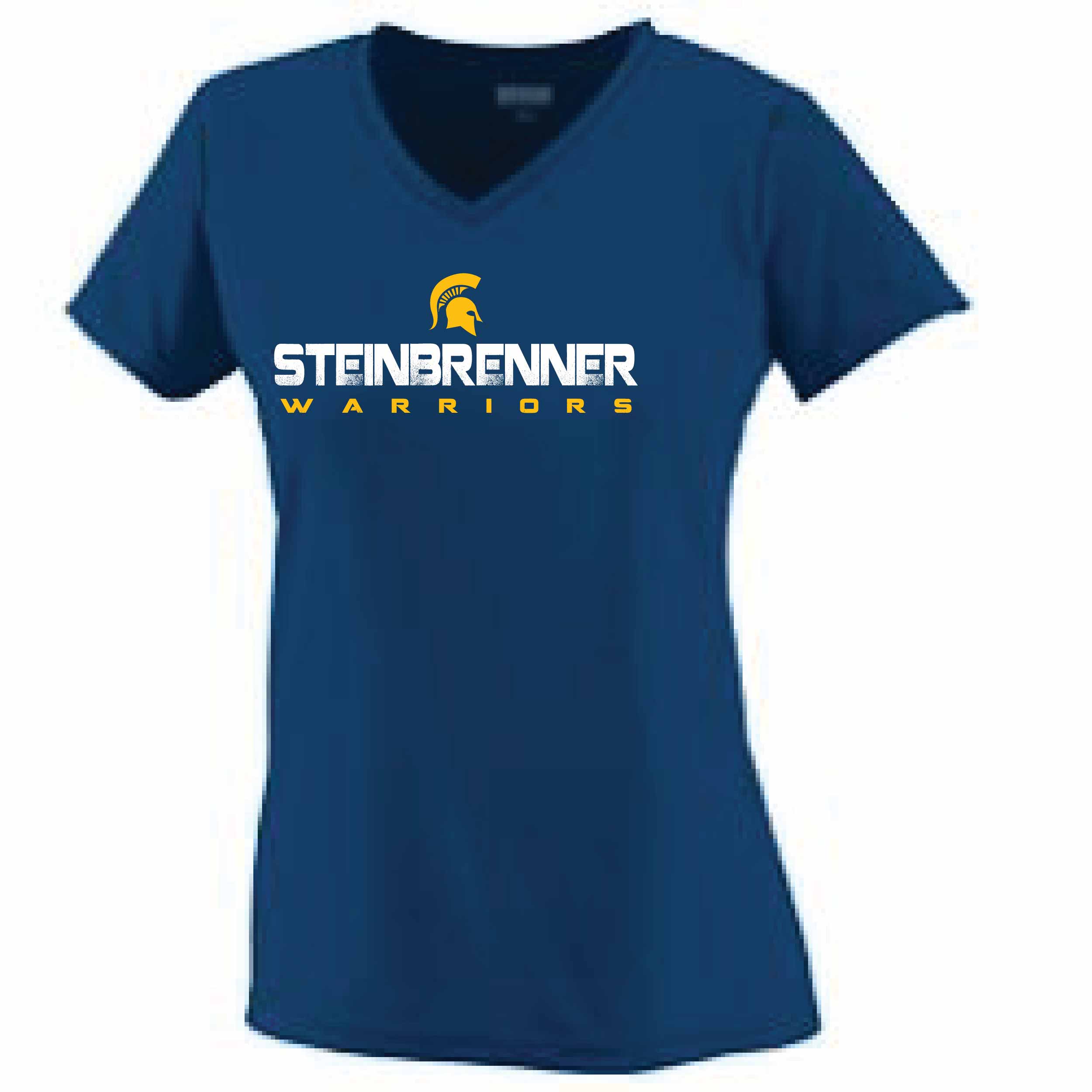 L - Steinbrenner Ladies V-Neck Dri Fit Tee
