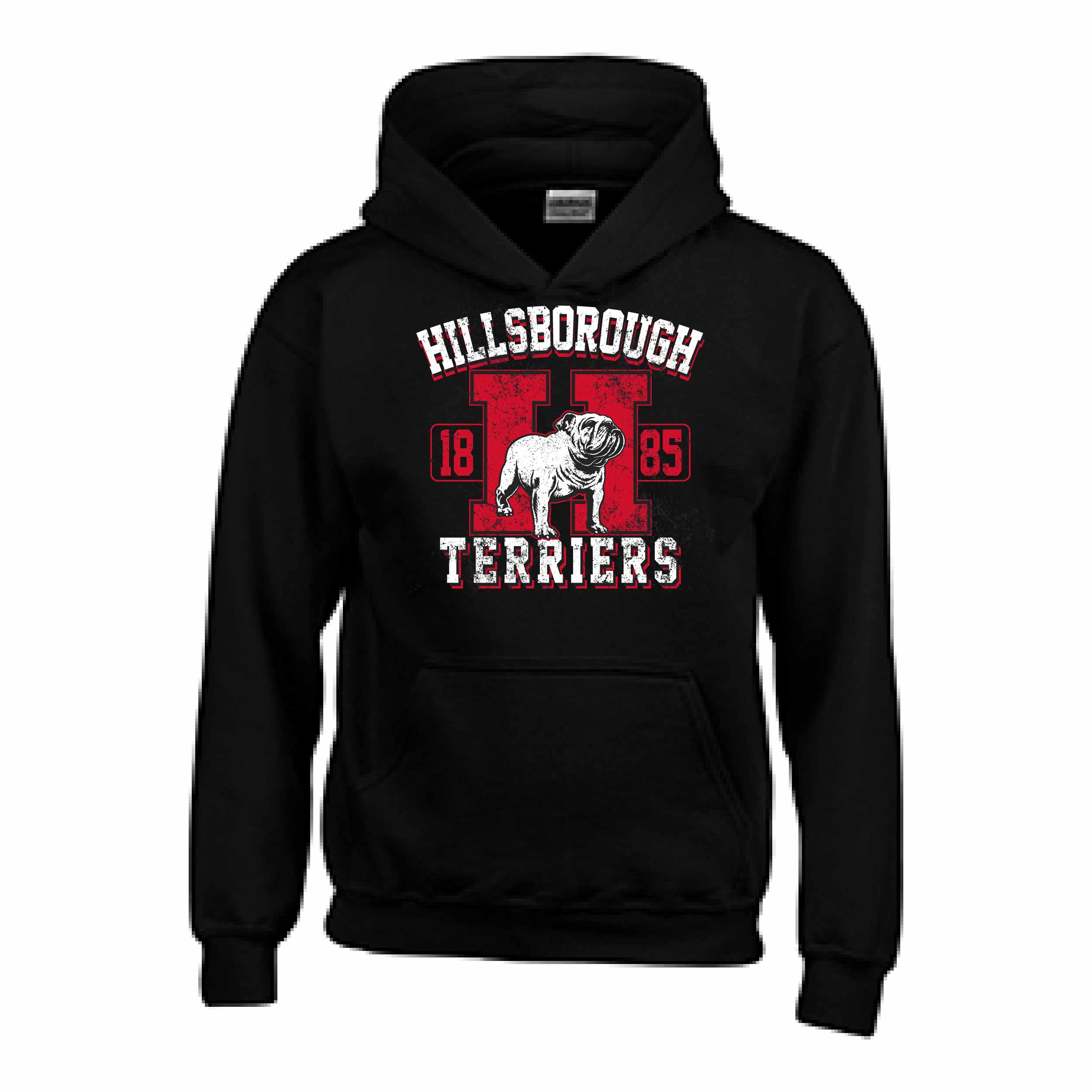 M- Hillsborough Terriers Vintage Print Hoodie