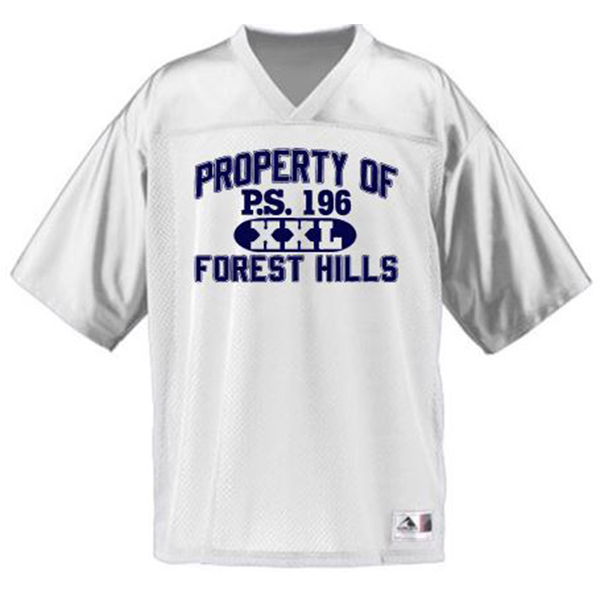 Football Replica Jersey Solid White - PROPERTY OF - ADULT ONLY