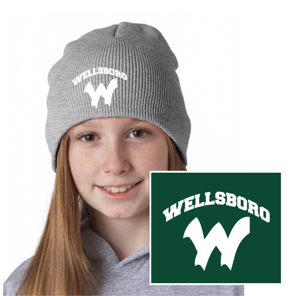 I1) Knit Beanie Cap EMBROIDERED LOGO